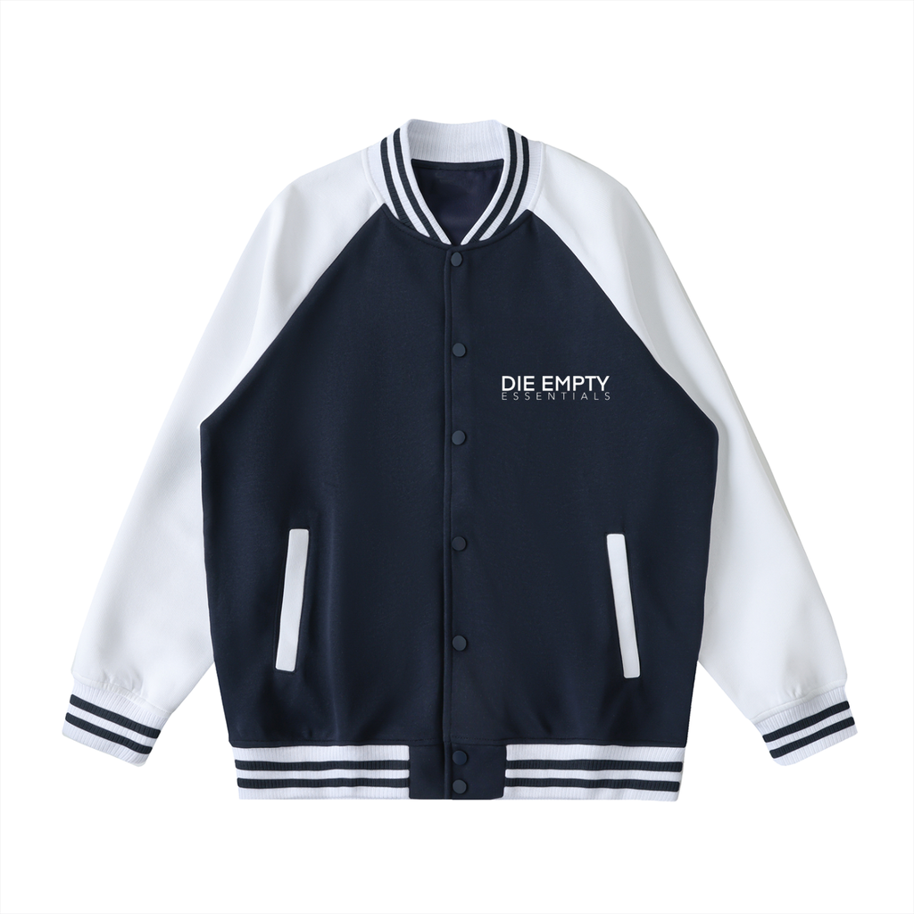 Two Tone Raglan Sleeve Varsity Jacket