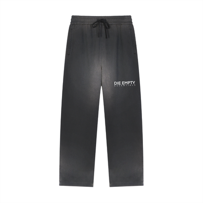 Sun Fade Raw Edge Straight-Leg Sweatpants