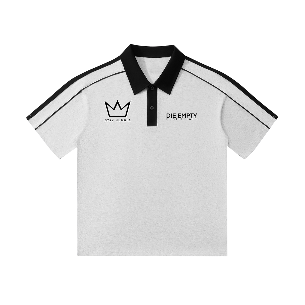 Contrast Collar Short-Sleeve Polo Shirt