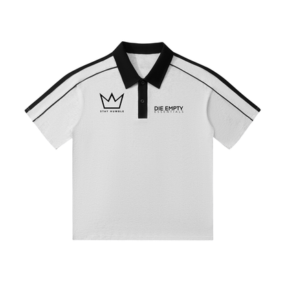 Contrast Collar Short-Sleeve Polo Shirt
