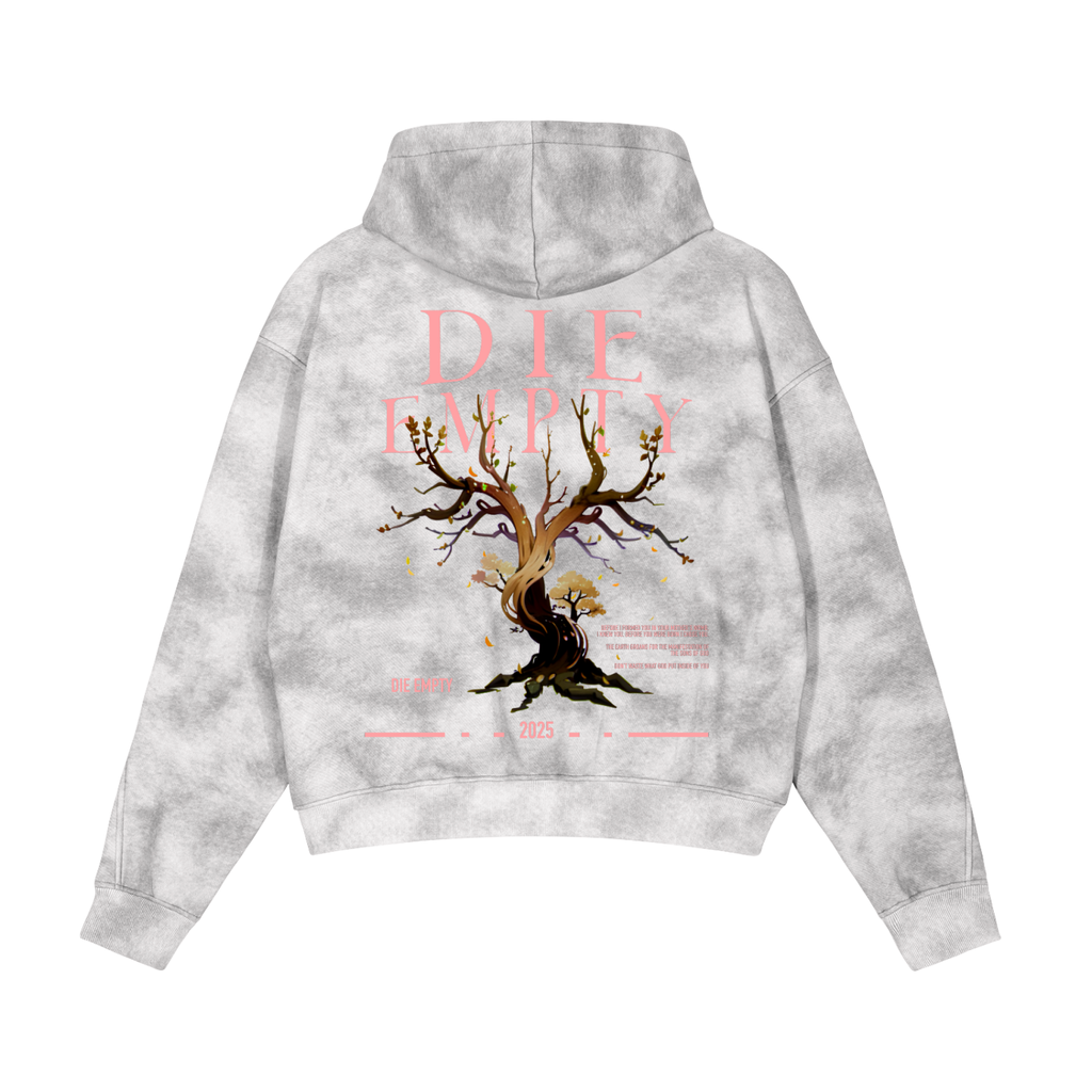 die empty essentials zip-up fleece hoodie