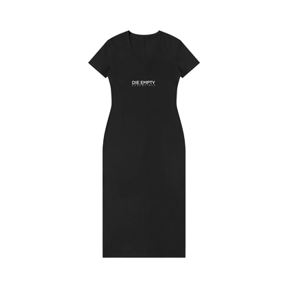 Women's V-Neck Short Sleeve Maxi Dress