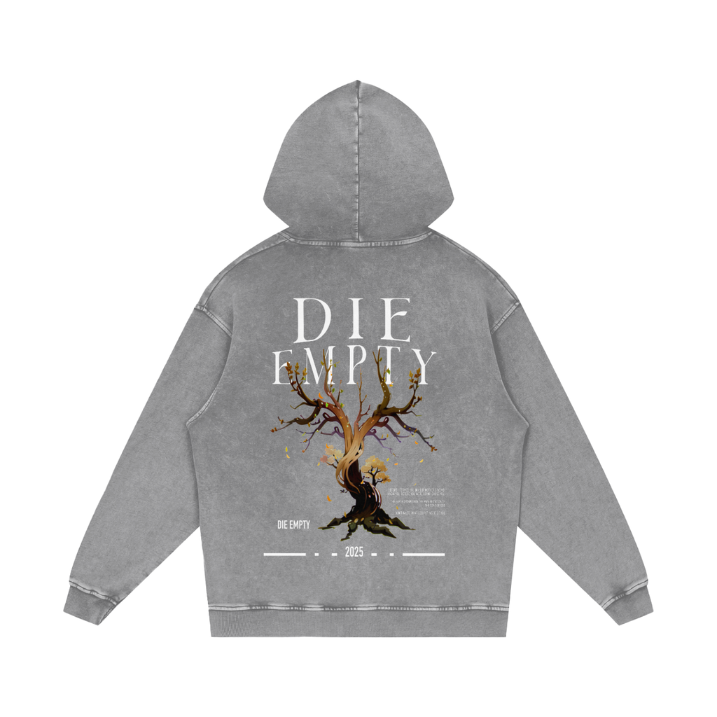 Snow Washed Loose Cotton Hoodie