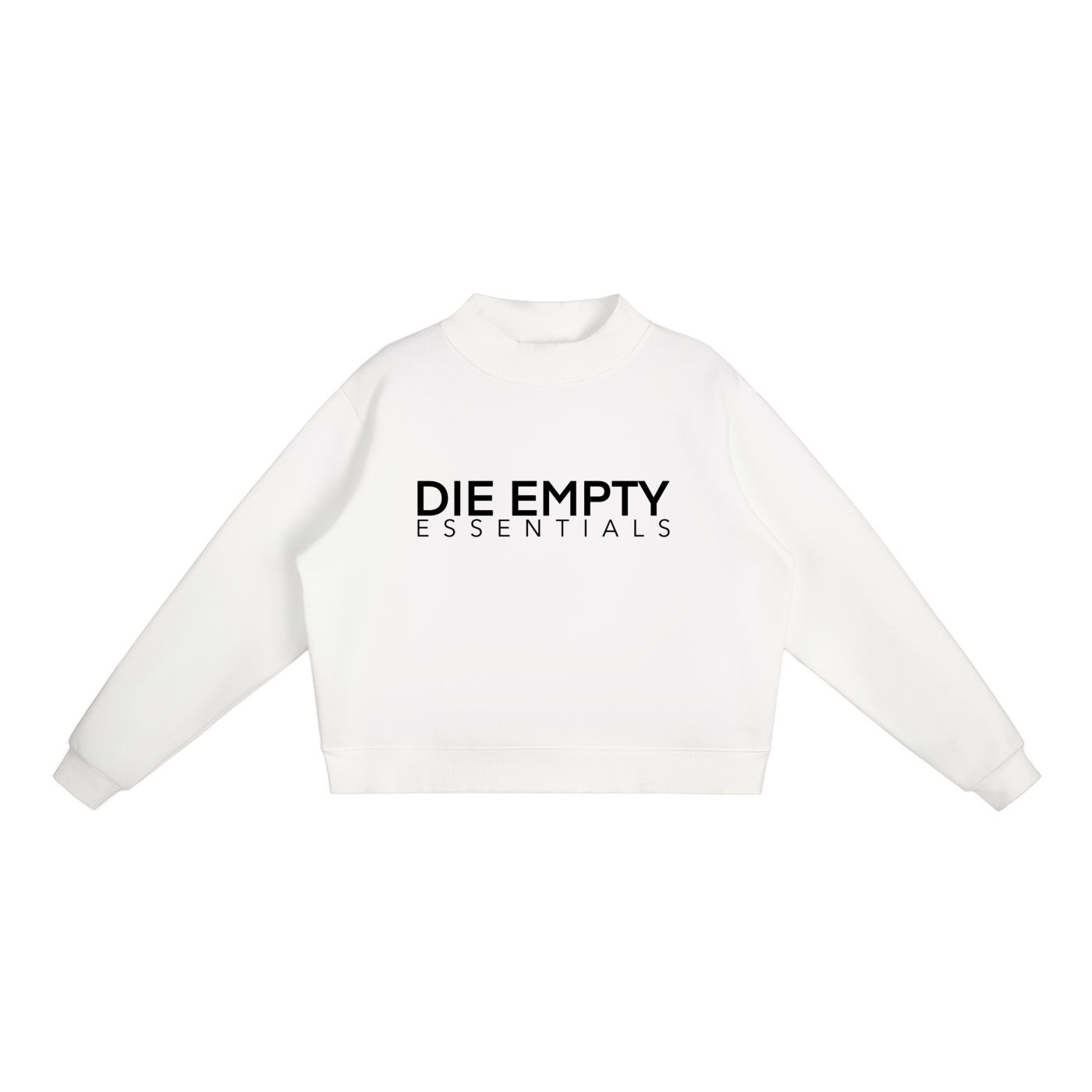 Essential Fleece Mock-Neck Crew Sweatshirt