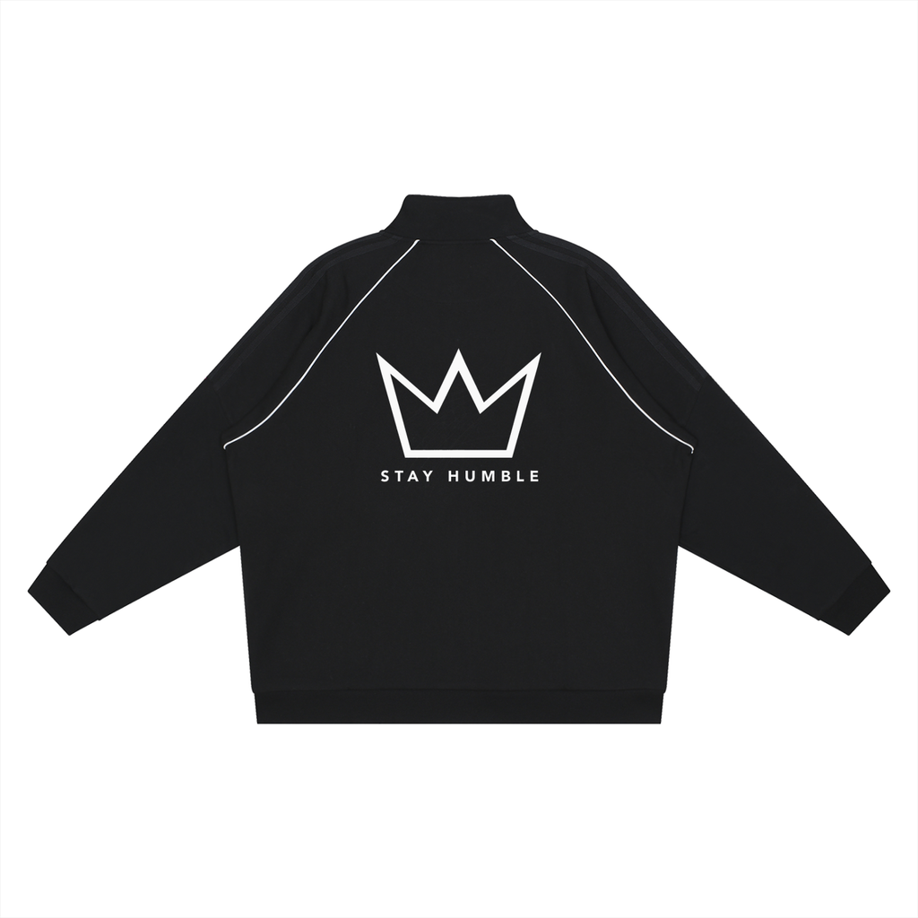 Reflection Striped Raglan Sleeve  Jacket