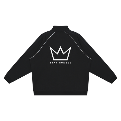 Reflection Striped Raglan Sleeve  Jacket