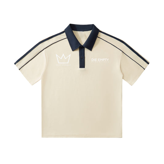 Contrast Collar Short-Sleeve Polo Shirt