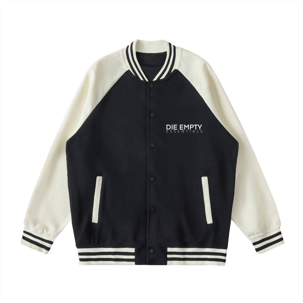 Two Tone Raglan Sleeve Varsity Jacket