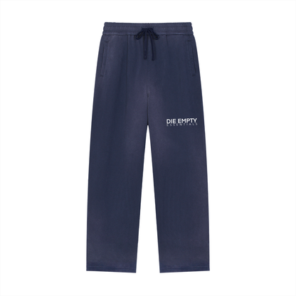 Sun Fade Raw Edge Straight-Leg Sweatpants