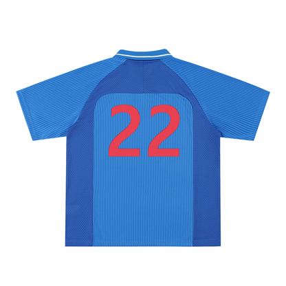 Striped V-Neck Soccer Jersey