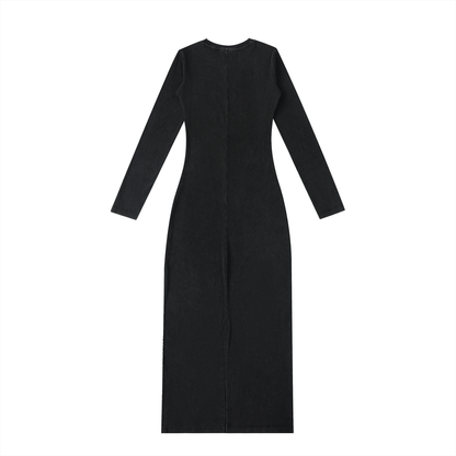 die empty essentials slit maxi dress