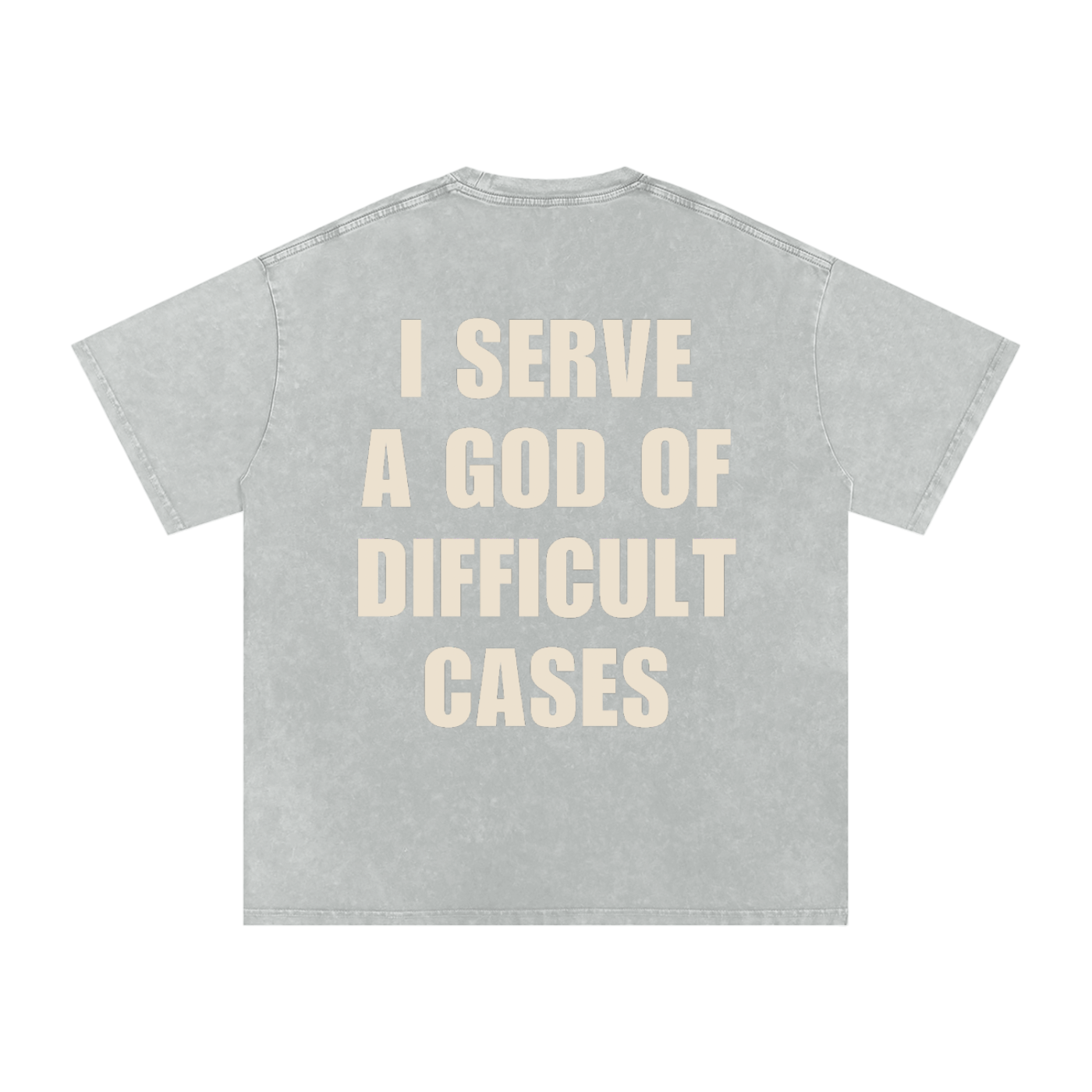 Snow Washed Oversized Cotton T-Shirt