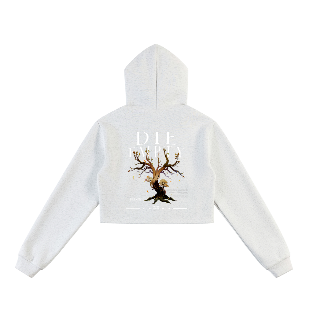 Essential Cropped Zip-Up Hoodie