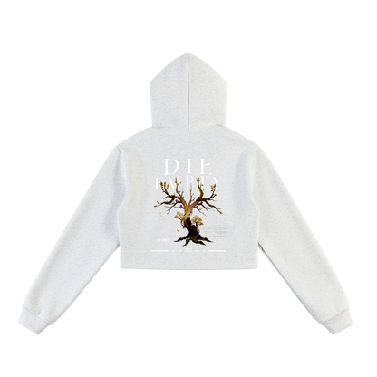 Essential Cropped Zip-Up Hoodie