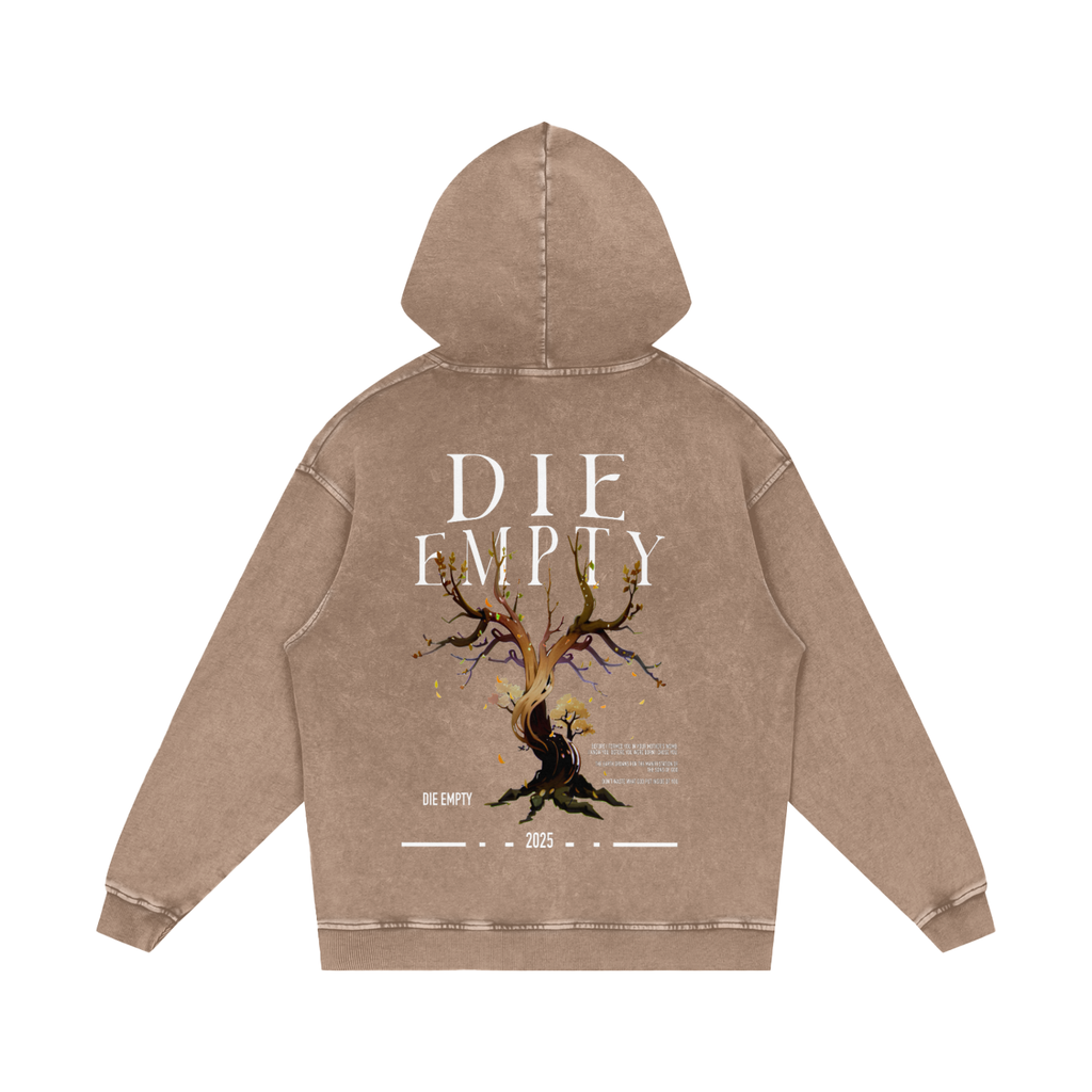 Snow Washed Loose Cotton Hoodie