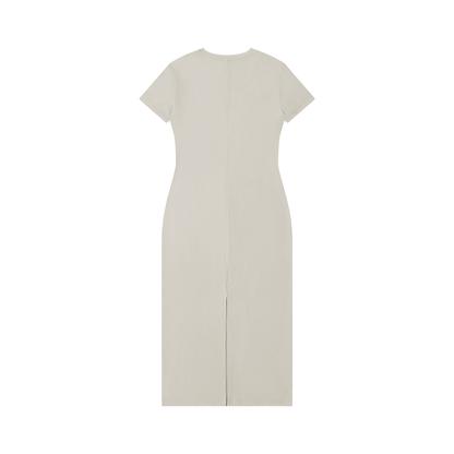 Women's V-Neck Short Sleeve Maxi Dress
