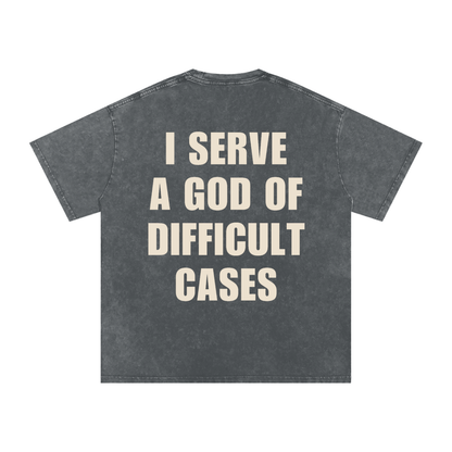 Snow Washed Oversized Cotton T-Shirt