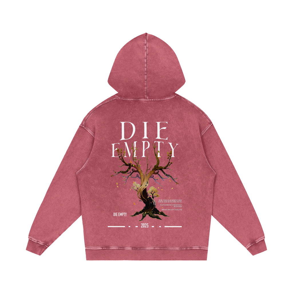 Snow Washed Loose Cotton Hoodie