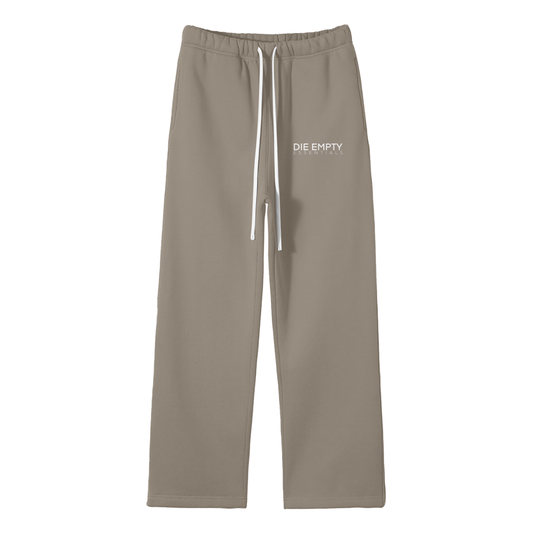 Streetwear Unisex Solid Color Fleece Straight Leg Pants