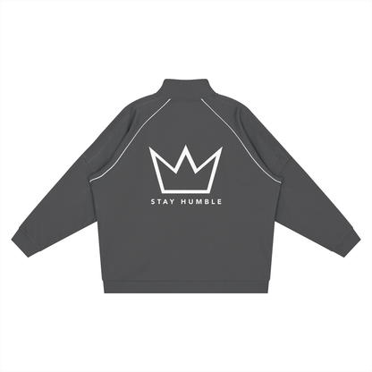 Reflection Striped Raglan Sleeve  Jacket