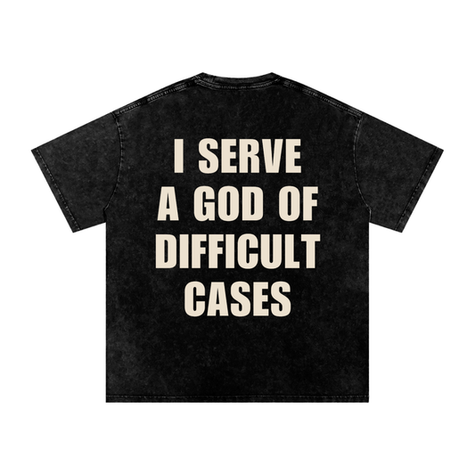 Snow Washed Oversized Cotton T-Shirt