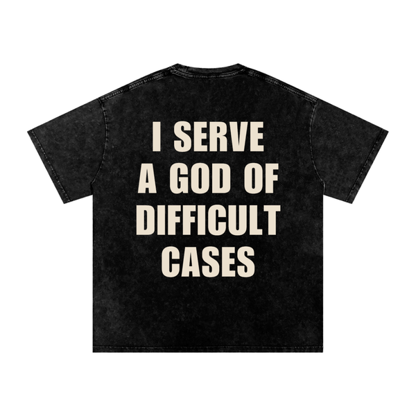 Snow Washed Oversized Cotton T-Shirt