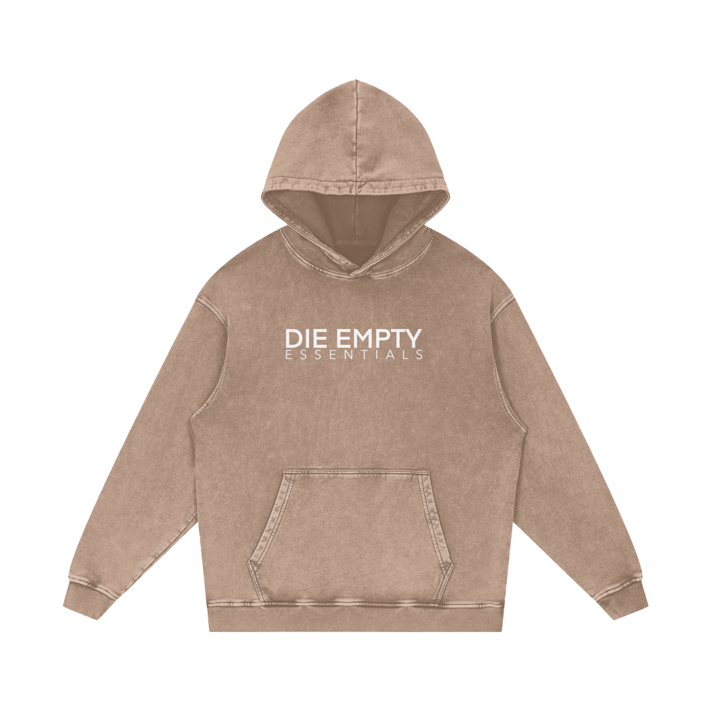 Snow Washed Loose Cotton Hoodie