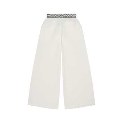 Striped Waist Wide Leg Pants