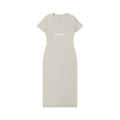 Women's V-Neck Short Sleeve Maxi Dress