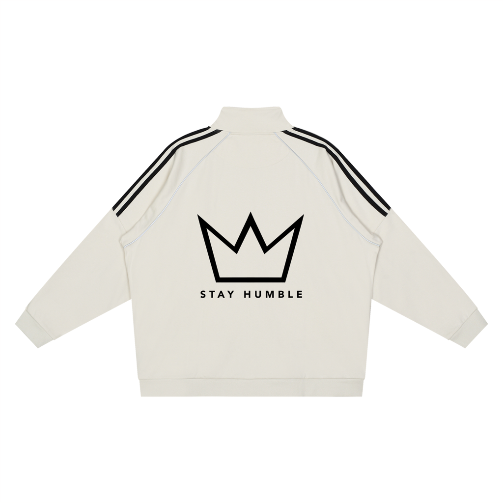 Reflection Striped Raglan Sleeve  Jacket