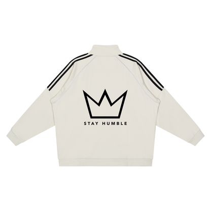 Reflection Striped Raglan Sleeve  Jacket