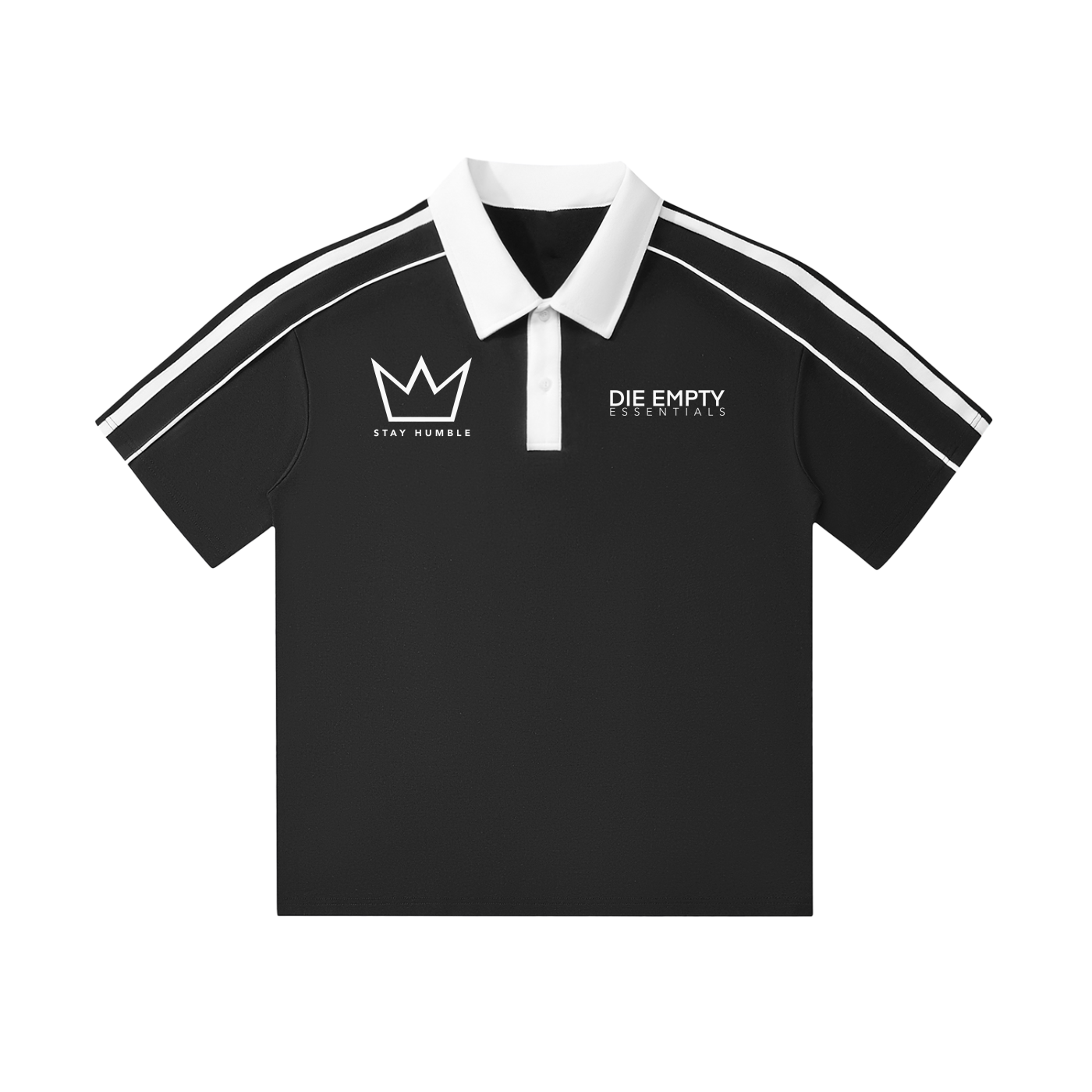 Contrast Collar Short-Sleeve Polo Shirt