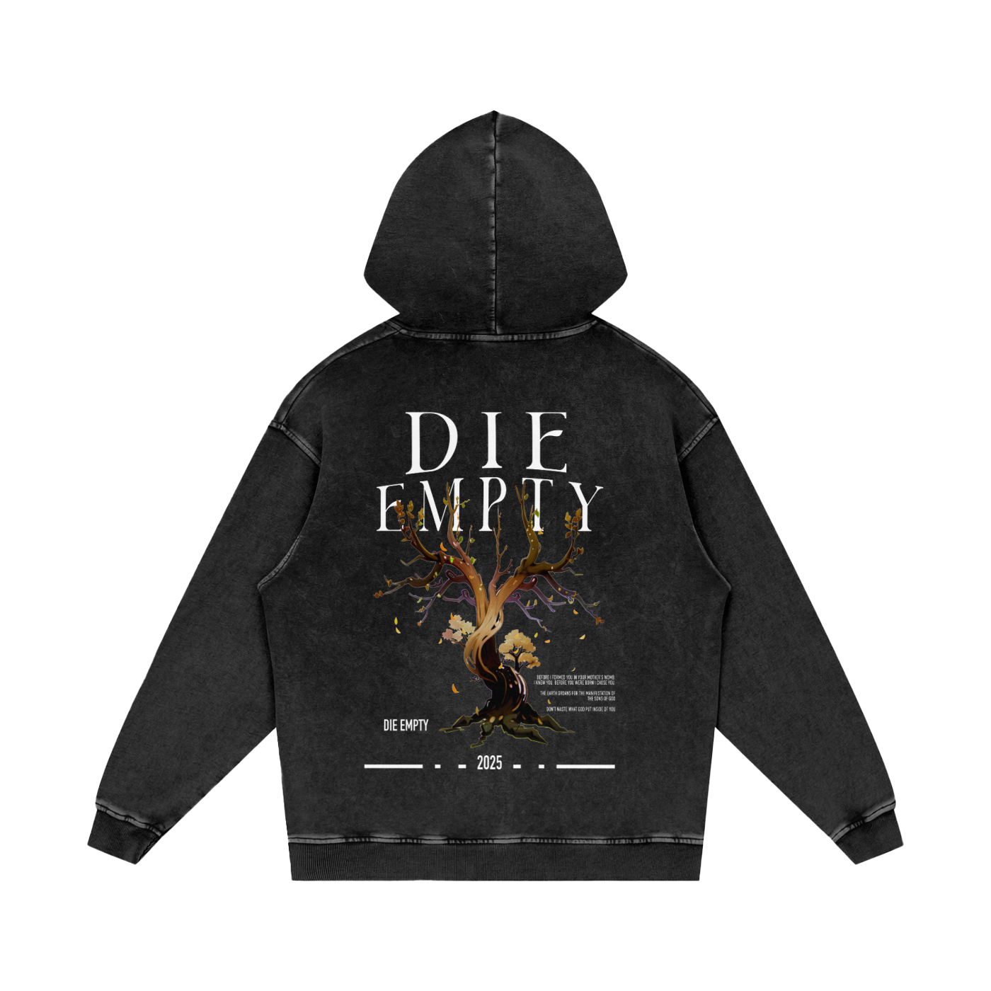 Snow Washed Loose Cotton Hoodie