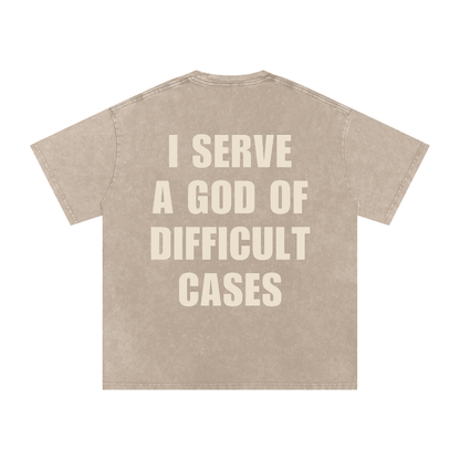 Snow Washed Oversized Cotton T-Shirt