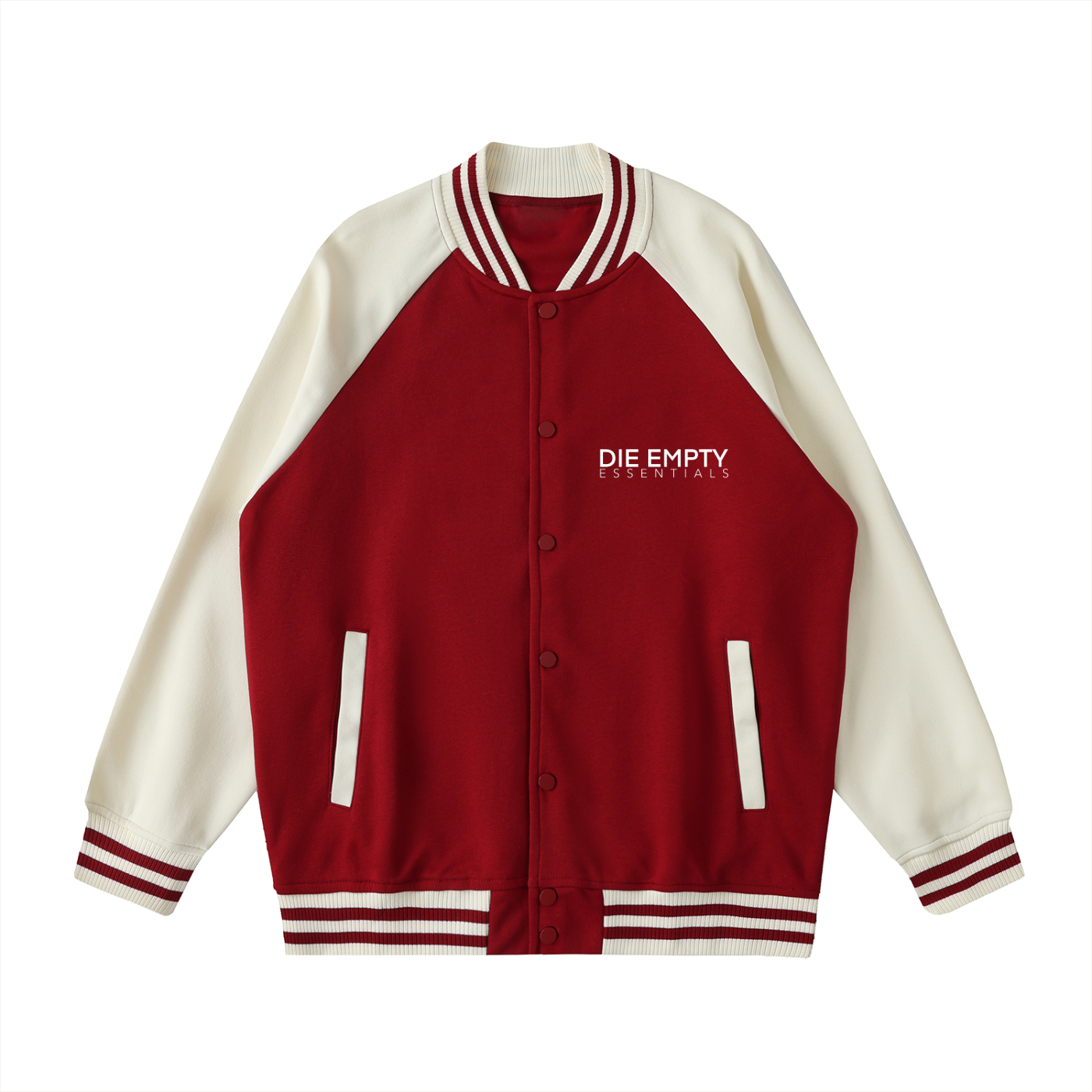 Two Tone Raglan Sleeve Varsity Jacket