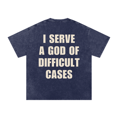 Snow Washed Oversized Cotton T-Shirt