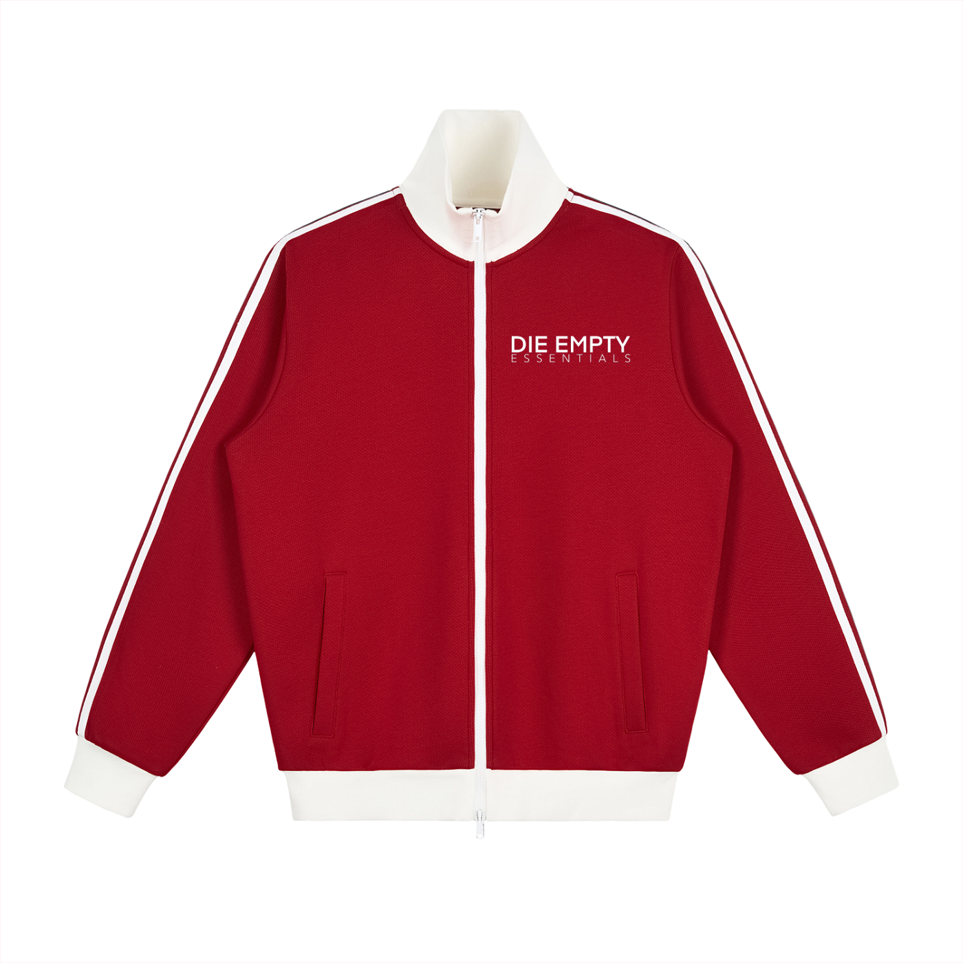 die empty essentials stripe fleece Track Jacket