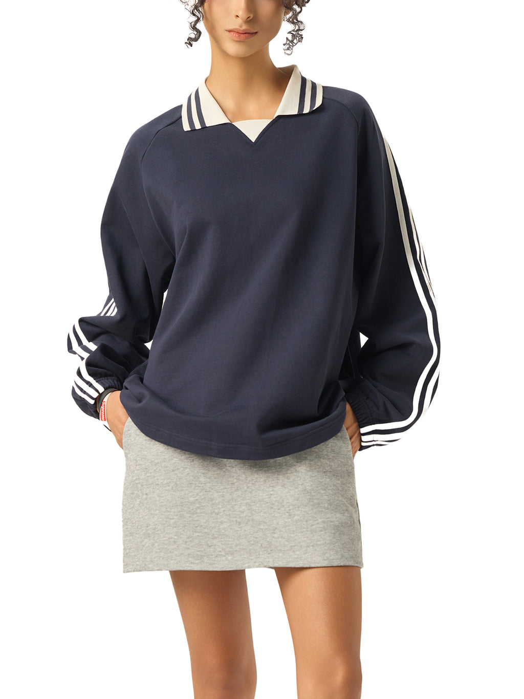 die empty essentials collar sweatshirt