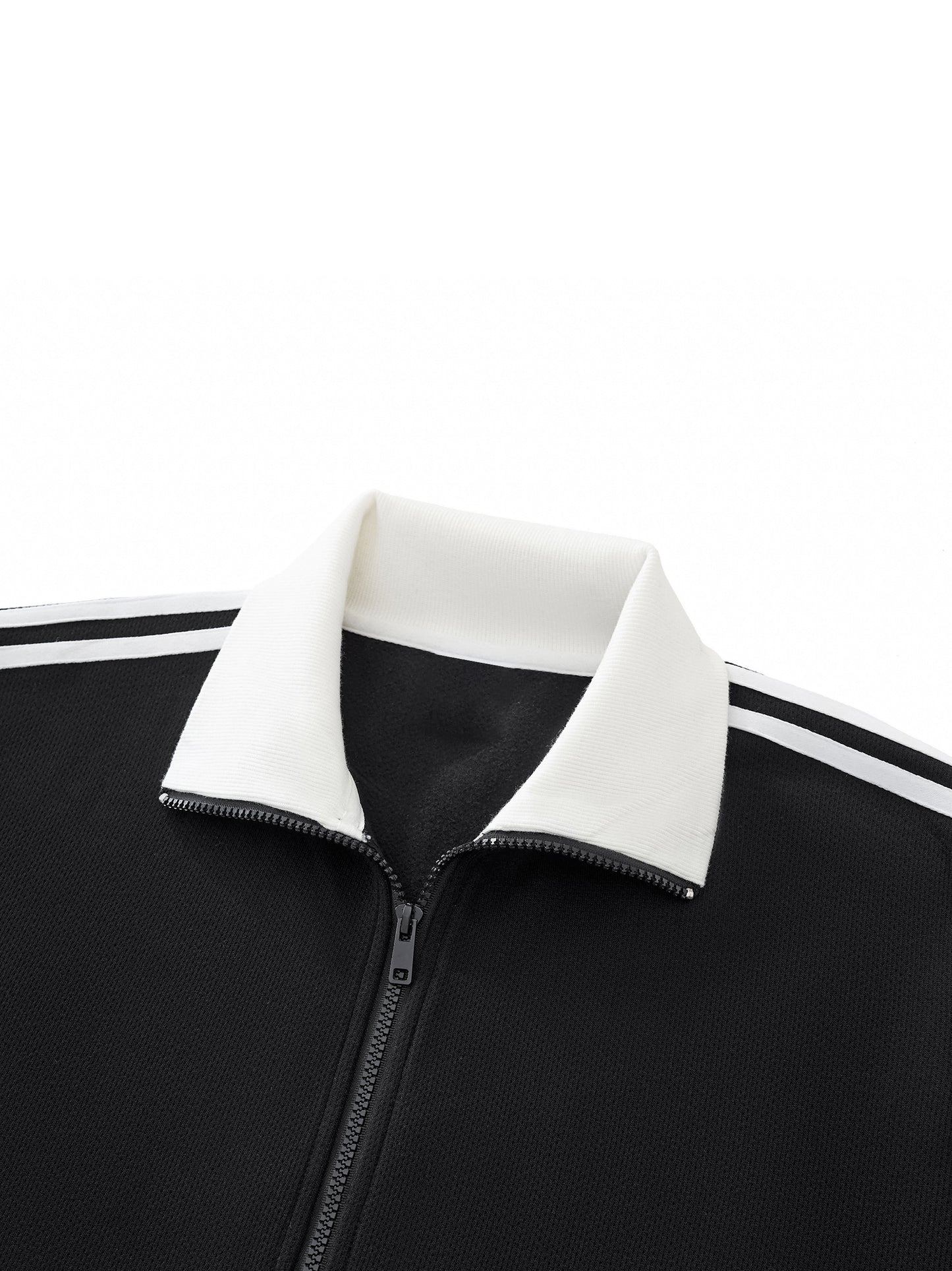 die empty essentials stripe fleece Track Jacket