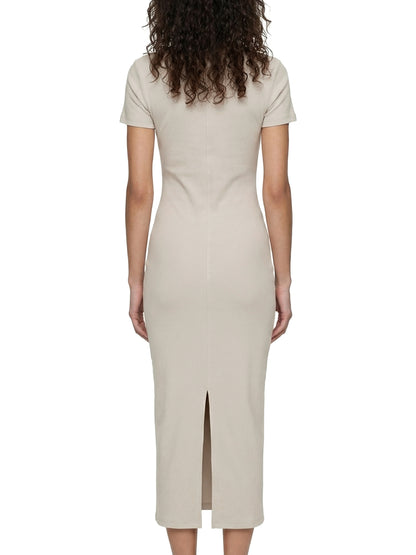 Women's V-Neck Short Sleeve Maxi Dress