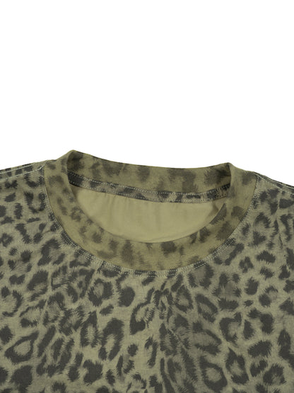 Unisex Leopard Print Boxy T-Shirt